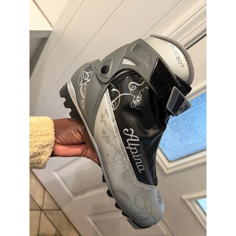 Alpina Eve 30T Cross Country Ski Boots Silver Black NNN Touring Women's